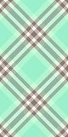 Satin background texture , 20s pattern textile seamless. Retro check plaid fabric tartan in light and mint colors. vector