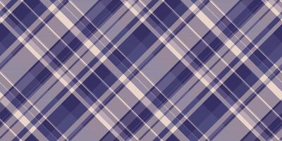 Elegant diagonal plaid pattern in muted purples and creams. Perfect for textile design, website backgrounds, or crafting projects. vector