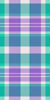 Purity check texture fabric, collage background seamless textile. Proud plaid pattern tartan in teal and amethyst colors. vector