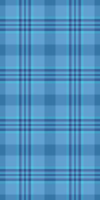Skirt check tartan texture, kilt seamless background textile. Basic pattern plaid fabric in cyan and blue colors.