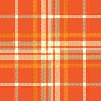 Vibrant orange and cream plaid pattern. Perfect for autumnal designs, textile projects, or website backgrounds. This cheerful, seamless texture evokes warmth and comfort. vector