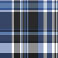 Paint seamless check fabric, window tartan plaid textile. Scottish pattern texture background in blue and grey colors. vector