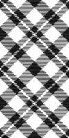 Stylish black and white plaid pattern. Perfect for textile design, fashion, backgrounds, or website graphics. Subtle texture adds visual interest. vector