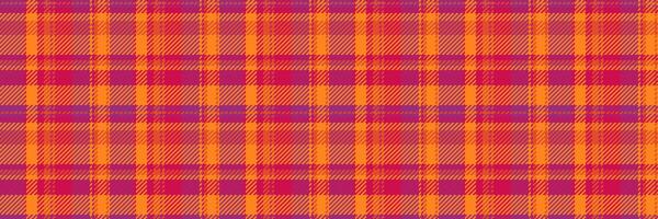 Vibrant orange and magenta plaid pattern. Perfect for textile design, fashion, or website backgrounds. This bold, energetic texture evokes warmth and style. vector