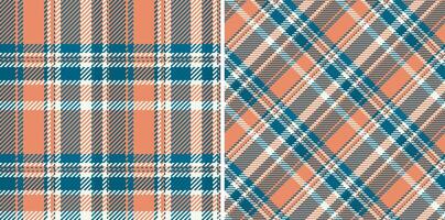 Check textile pattern of texture tartan seamless with a background fabric plaid. Set in favorite colors. Trousers for women. vector