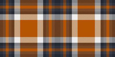 Warm autumnal plaid pattern in rich orange, brown, and navy. Perfect for fallthemed designs, textile prints, or website backgrounds. Evokes feelings of comfort, warmth, and rustic charm. vector