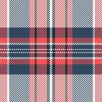 Classic plaid pattern featuring red, navy, white, and black. Timeless design perfect for textiles, backgrounds, or festive themes. Adds a touch of heritage. vector