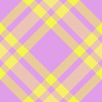 Pastel plaid pattern. Abstract checkerboard style in pink and yellow tones. Represents seamless design, perfect for backgrounds, textiles, and layouts. vector