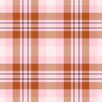 Classic tartan plaid pattern in soft pinks and browns. Seamless design ideal for backgrounds, textiles, and fashion projects. Versatile and stylish. vector