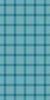 Satin fabric texture textile, part pattern plaid seamless. Modern check background tartan in cyan color. vector