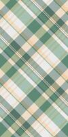 Elegant diagonal plaid pattern in soft greens and creams. Perfect for textile design, backgrounds, or website templates. This subtle yet stylish texture evokes feelings of calm and sophistication. vector