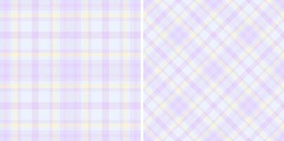Pastel plaid patterns, perfect for textile design, scrapbooking, or website backgrounds. These soft, subtle checks offer a gentle, feminine aesthetic. vector