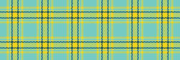 Vibrant teal and yellow plaid pattern. Perfect for textile design, website backgrounds, or cheerful branding. This seamless texture evokes feelings of summer, optimism, and fresh style. vector