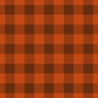 Finish textile fabric background, front pattern tartan plaid. Decorating check seamless texture in orange color. vector