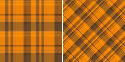 Plaid textile seamless of fabric pattern with a texture background check tartan. Set in fall colors. Perfect fashion choices for any occasion. vector