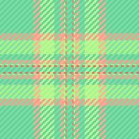 Pastel green and coral plaid pattern. A cheerful, textured design perfect for textile prints, website backgrounds, or scrapbooking projects. vector