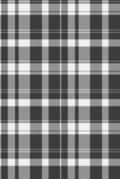 Classic black and white plaid pattern. Versatile design ideal for textiles, website backgrounds, or fashion projects. This timeless graphic evokes feelings of tradition and sophistication. vector