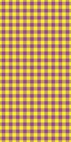 Bold texture seamless fabric, show tartan textile plaid. Hounds tooth check background pattern in yellow and purple colors. vector