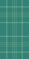 Napkin check fabric, 50s tartan pattern texture. Graphic background plaid seamless textile in teal and pastel colors. vector