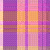 Vibrant tartan pattern in orange,purple,and beige hues.Versatile for backgrounds,textiles,or decorative designs.Adds a touch of classic charm with a modern twist. vector