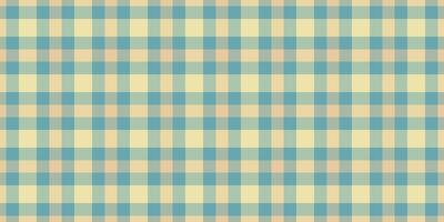Style plaid textile fabric, doodle pattern background seamless. Basic check tartan texture in pastel and cyan colors. vector
