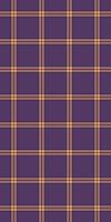 Elegant purple and gold plaid pattern. Perfect for textile design, website backgrounds, or autumnal projects. This classic check evokes feelings of warmth and sophistication. vector