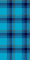 Good texture plaid check, mature tartan pattern textile. Scottish seamless background fabric in cyan and dark colors. vector