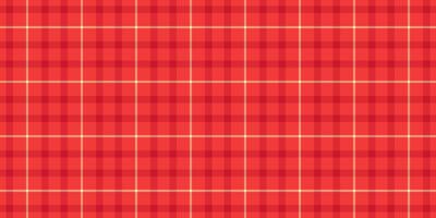 Drawing fabric texture pattern, industrial tartan plaid. Man check seamless background textile in red and orange colors. vector