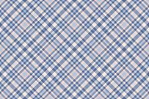 Elegant diagonal plaid pattern in soft blue and beige tones. Perfect for textile design, website backgrounds, or crafting projects. vector