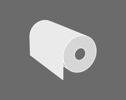 Clean minimalist graphic of a paper roll. Perfect for illustrating concepts of renewal, fresh starts, or abundance. vector