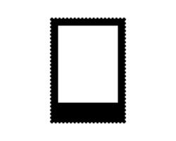 Isolated silhouette of a postage stamp frame. Perfect as a design element for graphic projects, creative invitations, or marketing visuals related to travel and communication. vector