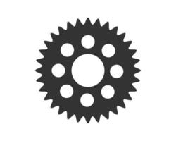 Sleek gear icon, precision cut, isolated on white. Symbolizes engineering, mechanics, or teamwork. Perfect for tech, industry, or progress themed designs. vector