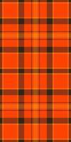Trend check seamless tartan, picnic pattern texture. Finish textile background plaid fabric in orange red and dark colors. vector