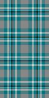 Creative seamless textile , femininity check plaid background. Multicolored pattern tartan fabric texture in cyan and neutral grey colors. vector