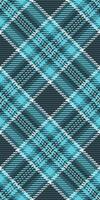 Cool aqua and teal plaid pattern. Stylish diagonal lines create a textured, modern design perfect for fashion, textiles, or web backgrounds. A versatile image conveying freshness and sophistication. vector