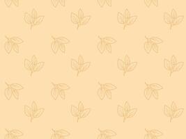 Elegant, minimalist leaf pattern in soft peach tones. Perfect for branding, websites, packaging, or textile design. Subtle yet sophisticated, conveying nature, growth, and serenity. vector