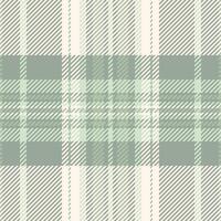 Elegant sage green and cream plaid pattern. Subtle texture and soft color palette evoke feelings of calm and sophistication. Ideal for textile design, website backgrounds, or fashion projects. vector