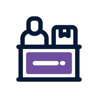 shipping agent dual tone icon. Sleek and modern icon for websites and mobile apps. vector