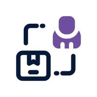 distribution dual tone icon. Sleek and modern icon for websites and mobile apps. vector