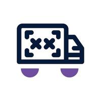 tracking number dual tone icon. Sleek and modern icon for websites and mobile apps. vector