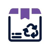 recycle dual tone icon. Sleek and modern icon for websites and mobile apps. vector