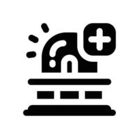 siren glyph icon. Strong and solid icon for websites and mobile apps. vector