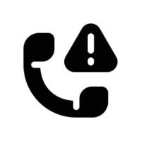 emergency call glyph icon. Strong and solid icon for websites and mobile apps. vector