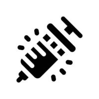 syringe glyph icon. Strong and solid icon for websites and mobile apps. vector