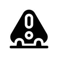 caution sign glyph icon. Strong and solid icon for websites and mobile apps. vector