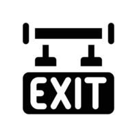 exit glyph icon. Strong and solid icon for websites and mobile apps. vector