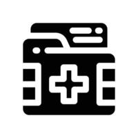 medical report glyph icon. Strong and solid icon for websites and mobile apps. vector