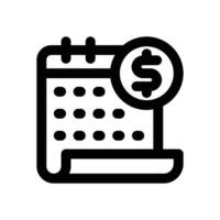 pay day line icon. Clean and minimalist icon for websites and mobile apps. vector