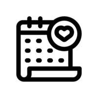 romantic date line icon. Clean and minimalist icon for websites and mobile apps. vector