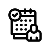 appointment line icon. Clean and minimalist icon for websites and mobile apps. vector